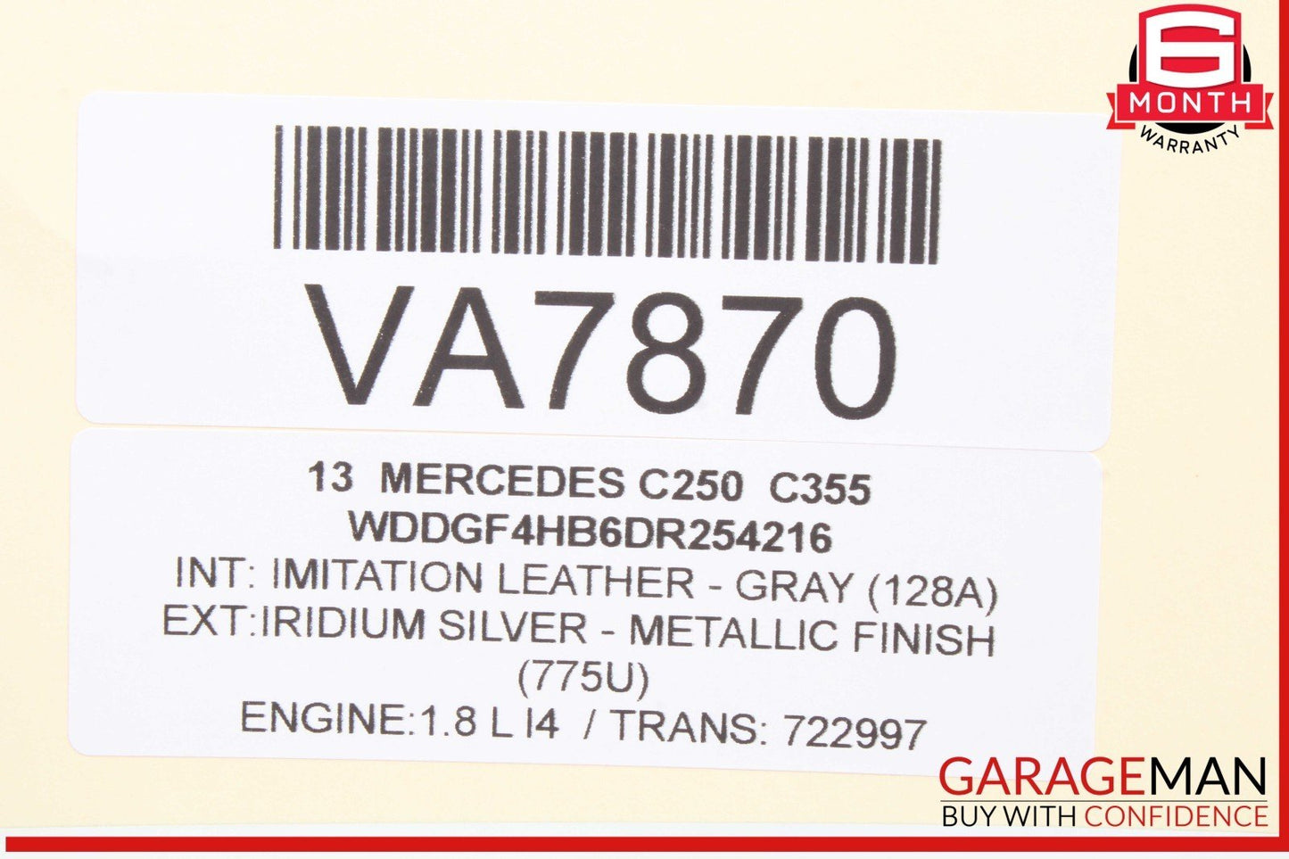 08-17 Mercedes W204 C250 C300 C350 Trunk Lid Latch Lock Actuator 2047500261 OEM