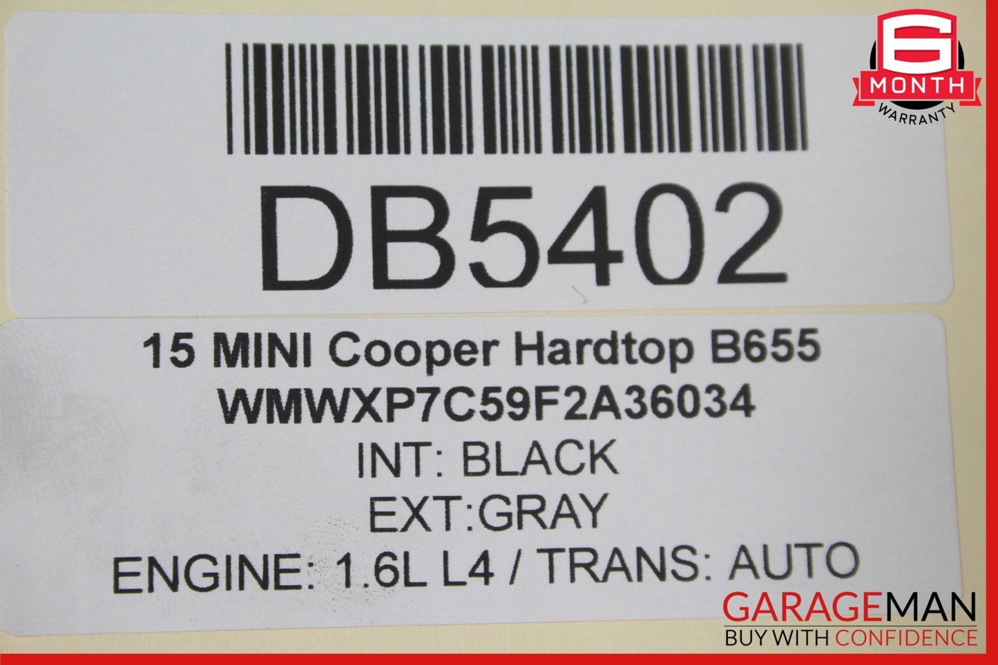 14-16 Mini Cooper S 2.0L Engine Motor Cylinder Head Block Assembly OEM