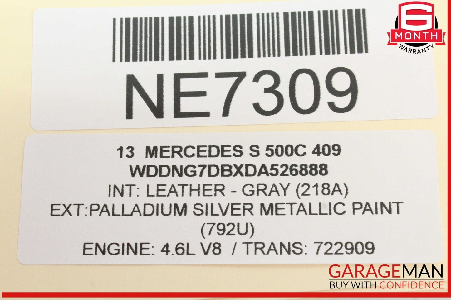 10-13 Mercedes-Benz S500 Front Left Door Rear View Mirror A2218101719