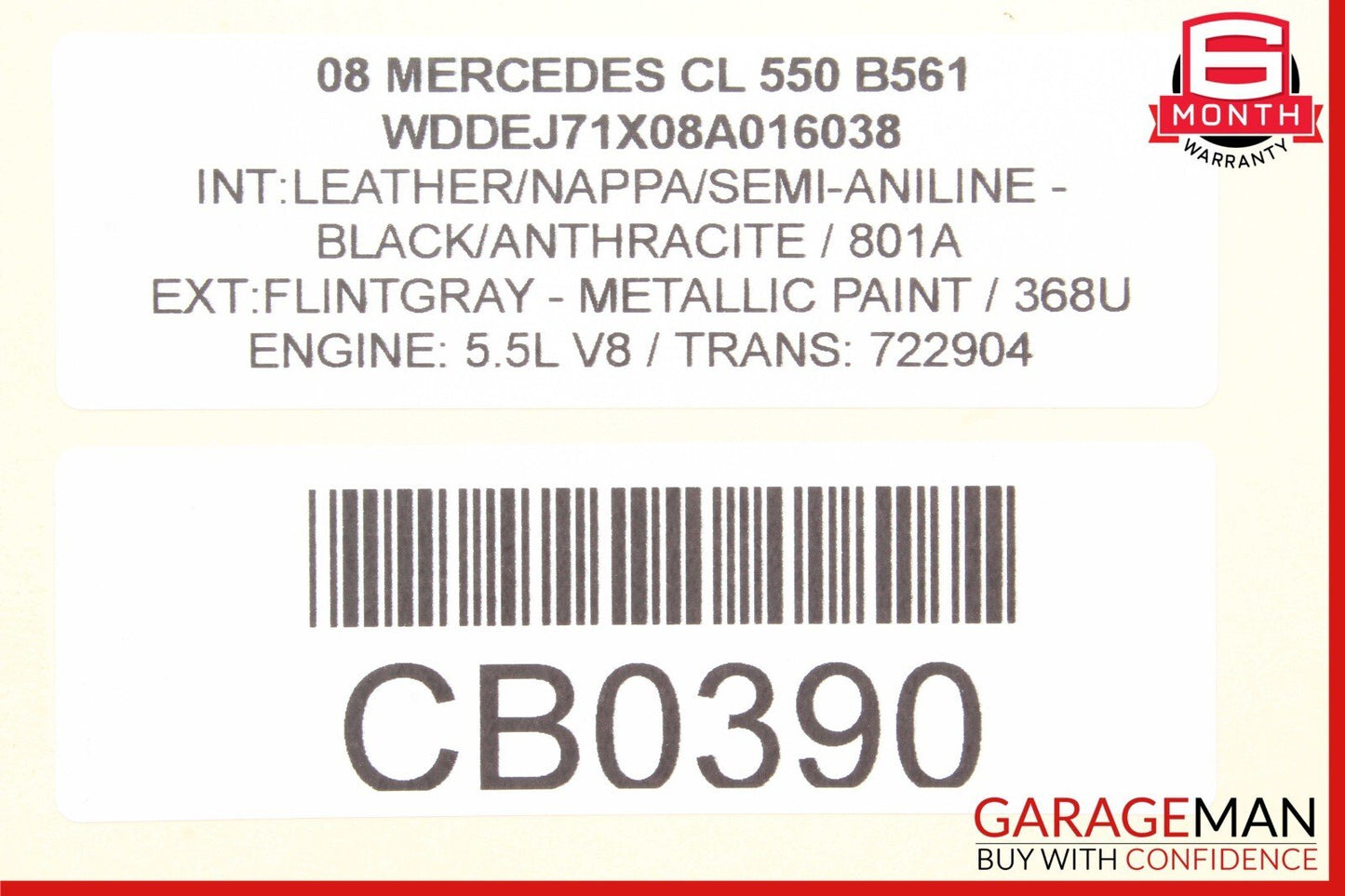 07-10 Mercedes W216 CL550 S550 Overhead Dome Light Sunroof Control Assy Gray OEM