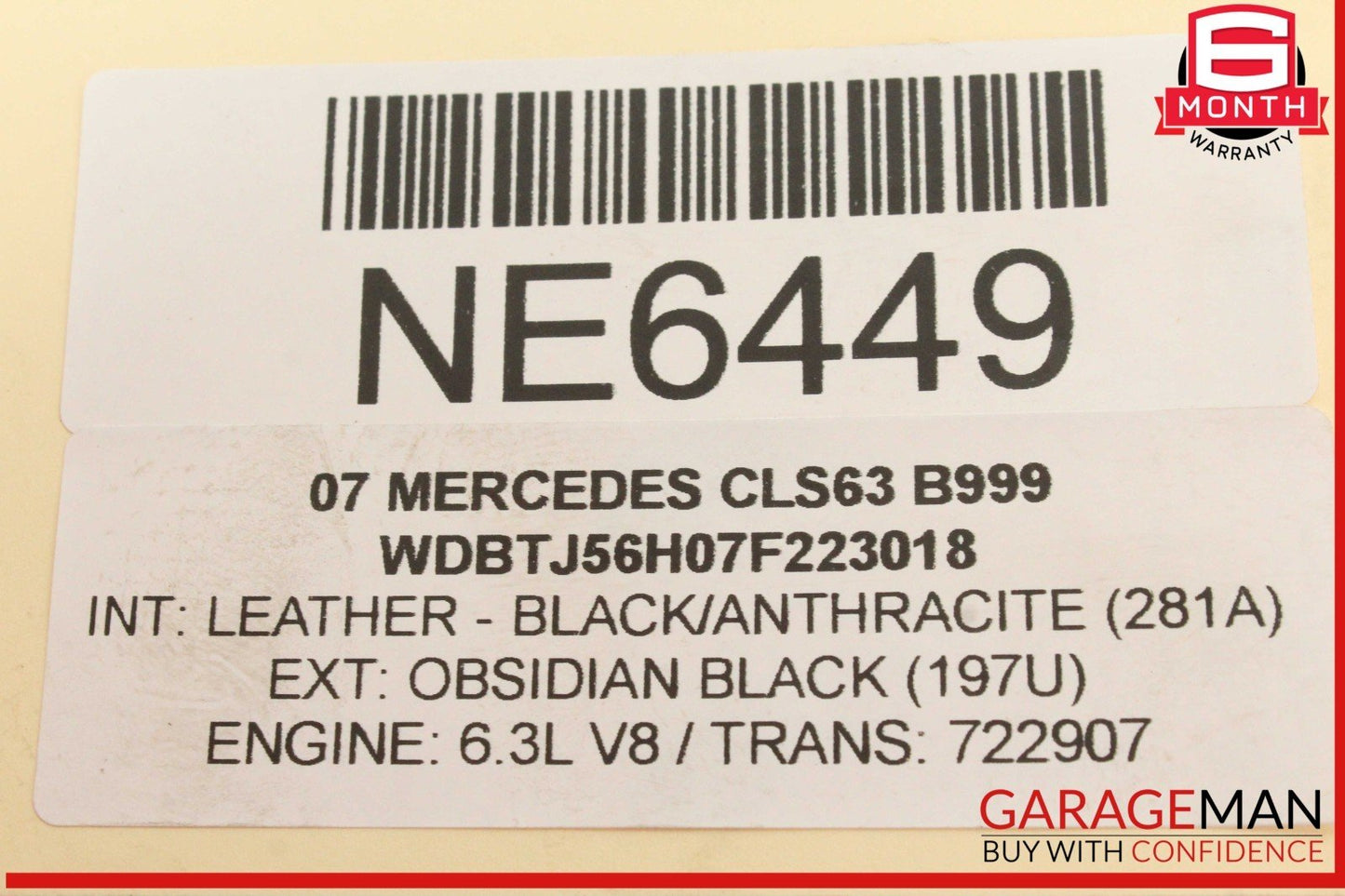 07-15 Mercedes W219 CLS63 E63 SL63 AMG 6.3L Engine Oil Filter Cooler Housing OEM