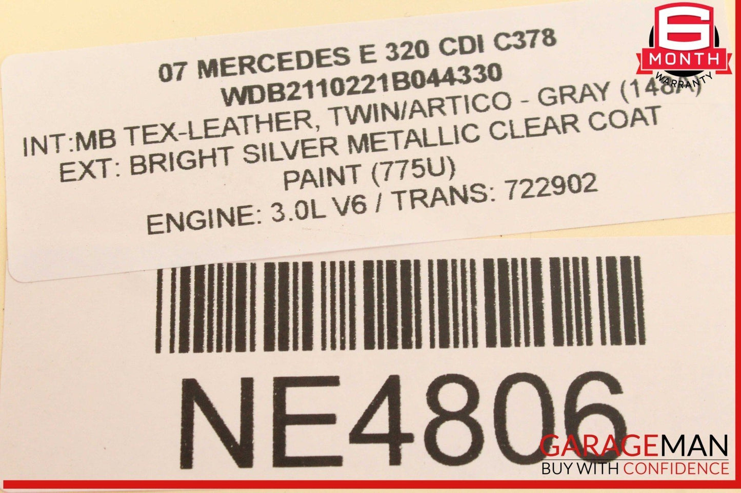 03-09 Mercedes W211 E320 CDI Rear Right Side Door Window Regulator Motor OEM