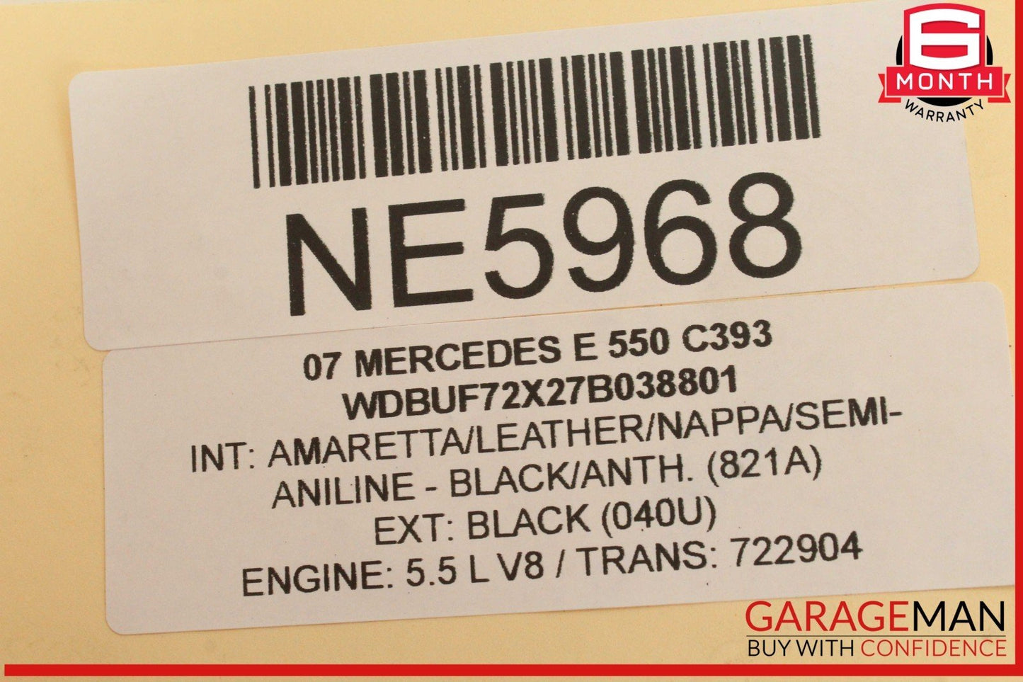 06-09 Mercedes W211 E550 Right Passenger Side Fog Light Lamp 1698201656 OEM