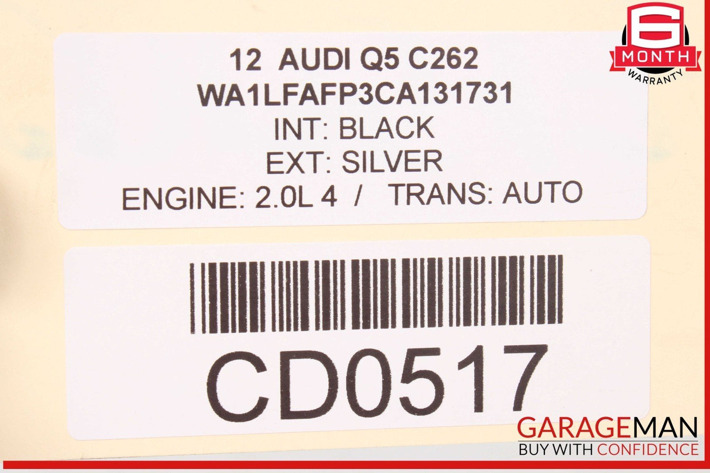 09-17 Audi Q5 SQ5 Rear Prop Propeller Drive Shaft Driveshaft Assembly OEM