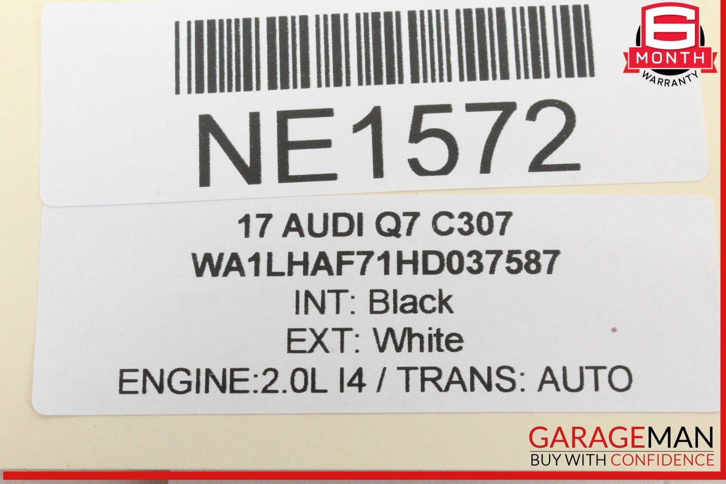 17-24 Audi Q7 Rear Right Passenger Side Window Regulator Motor 8W0959801 OEM