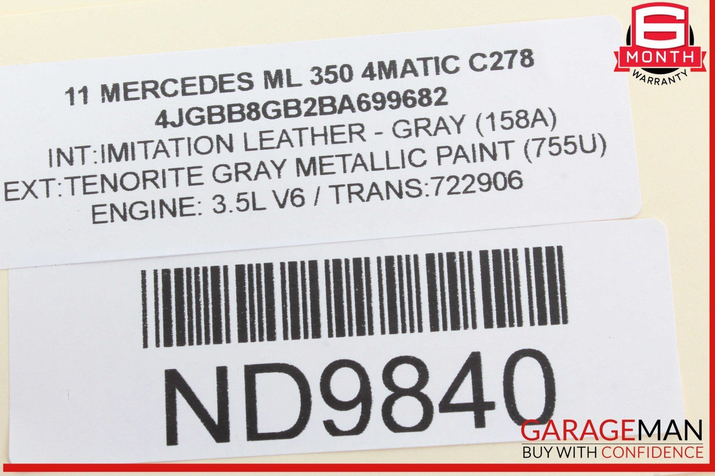 06-12 Mercedes W164 ML350 4MATIC Dash Hazard Heated Seats ESP Control Panel OEM