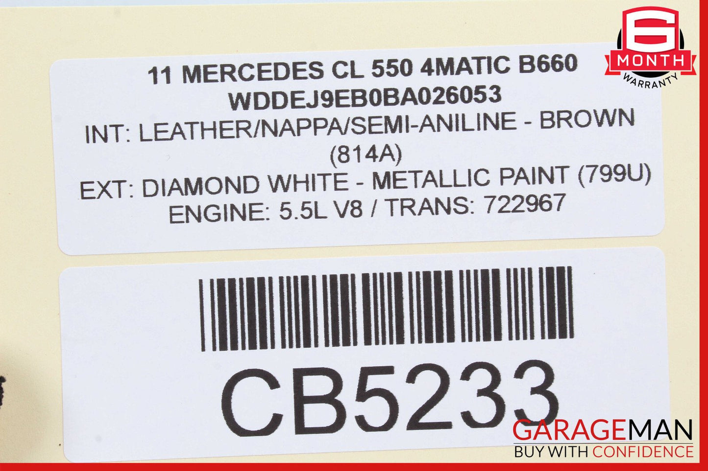 07-14 Mercedes W216 CL550 CL63 AMG Headlight Support Bracket Left Side OEM