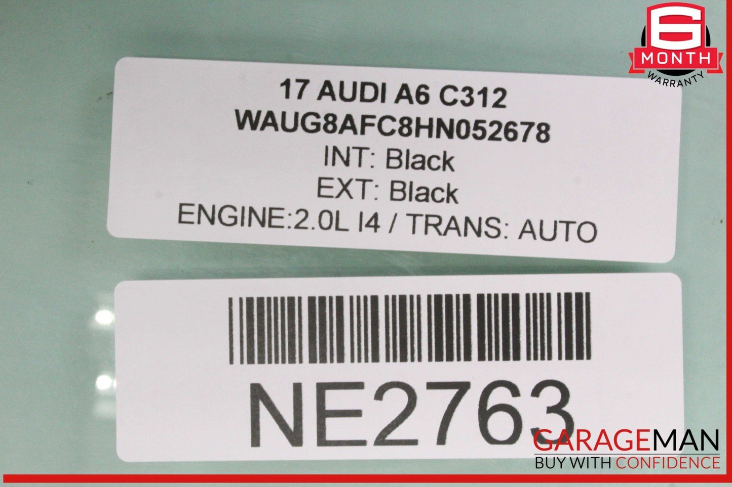 12-18 Audi A6 S6 Rear Right Passenger Side Door Window Glass OEM