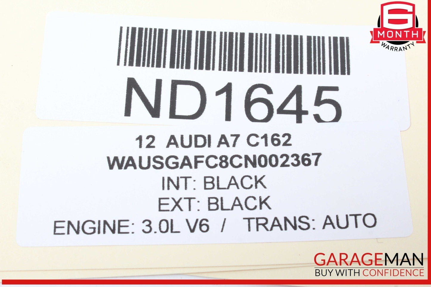12-18 Audi A7 Front Left Driver Side Door Rear View Mirror Black OEM