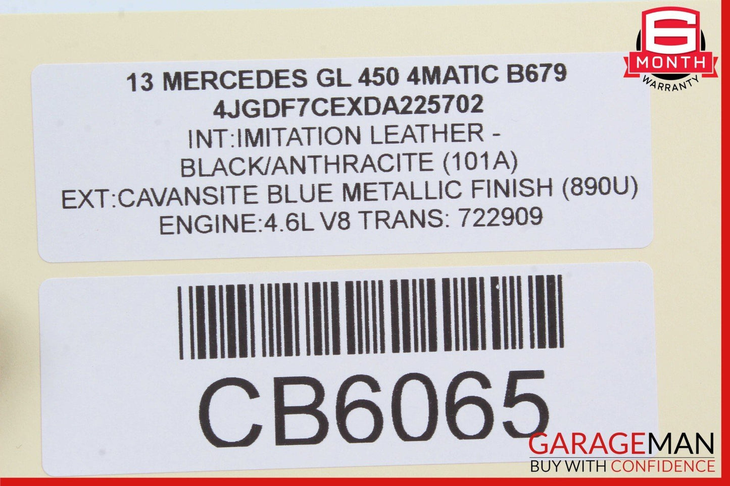 12-15 Mercedes X166 GL450 ML550 Window Regulator Motor Rear Left Side OEM