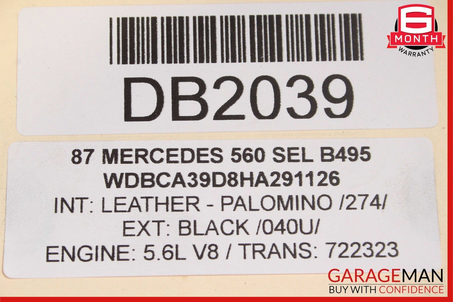 86-91 Mercedes W126 420SEL 560SEL Rear Subframe Crossmember Cross Member Frame