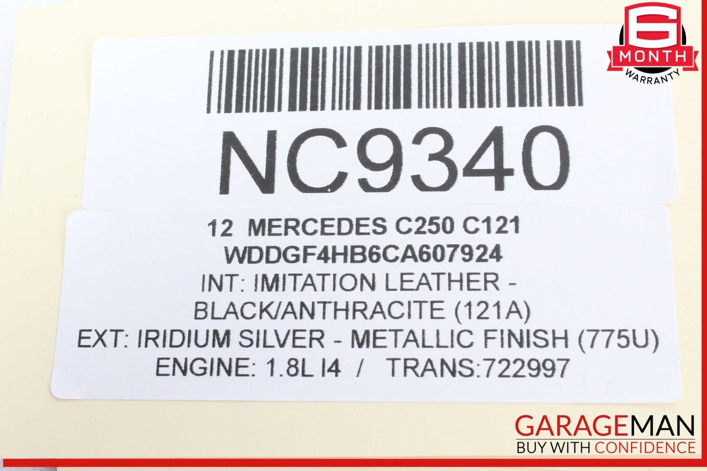 12-14 Mercedes W204 C250 C350 C63 AMG Front Left Side Door Rear View Mirror OEM