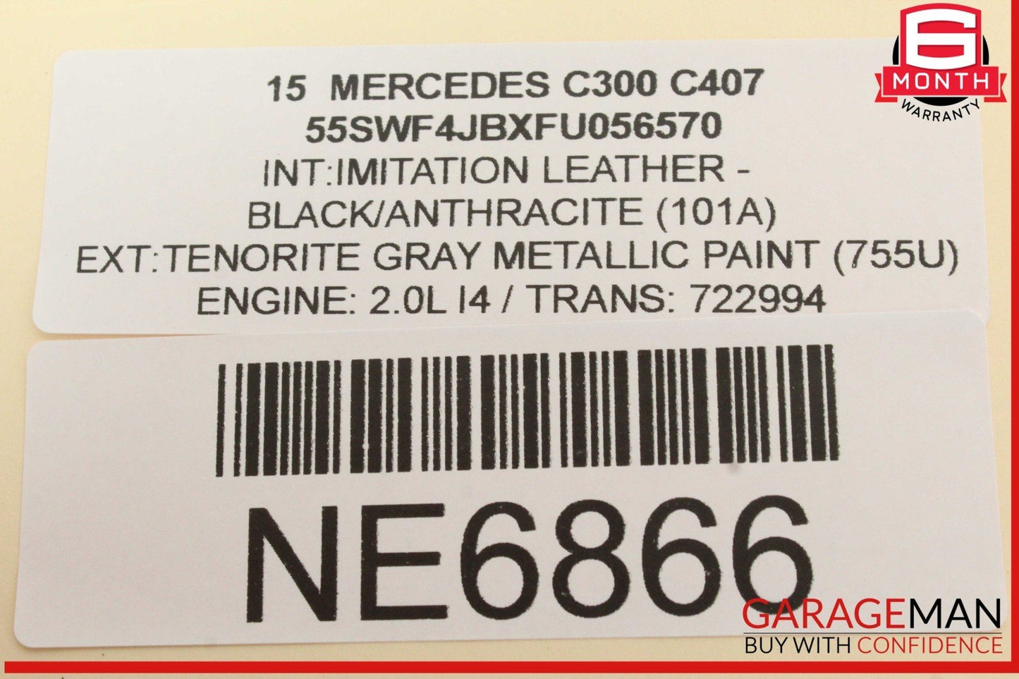 15-20 Mercedes W205 C300 Front Left Driver Side Exterior Door Handle Gray OEM