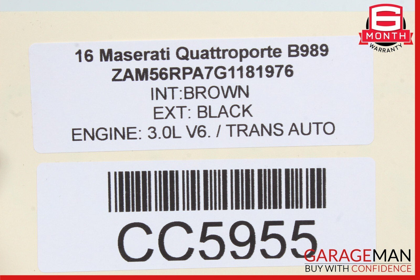 14-22 Maserati Quattroporte SQ4 M156 Rear Right Passenger Side Door Shell OEM