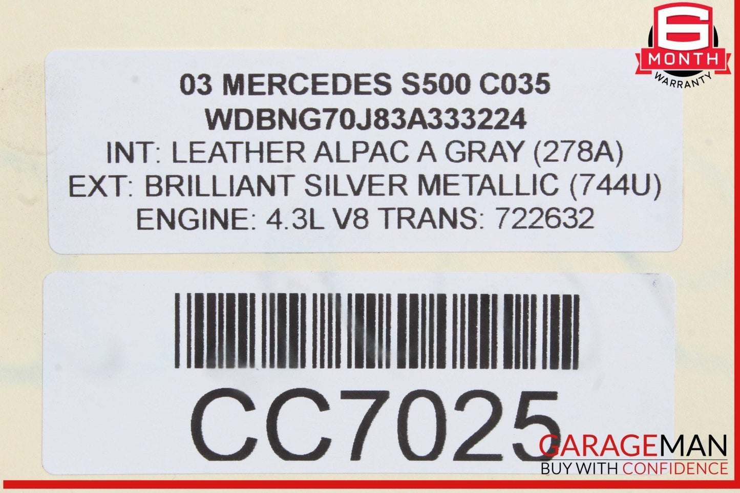 00-03 Mercedes W220 S500 S430 CL500 Rear Diff Differential Axle Carrier OEM