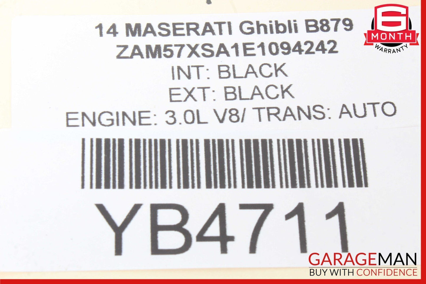 14-20 Maserati Ghibli M157 Left Side Turbocharger Intercooler 16474839 OEM
