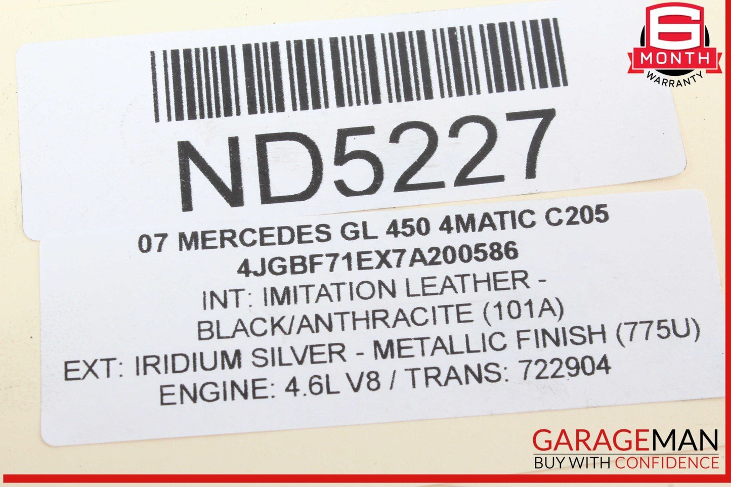 05-13 Mercedes X164 GL450 4MATIC Front Right Engine Timing Chain Cover Plate OEM