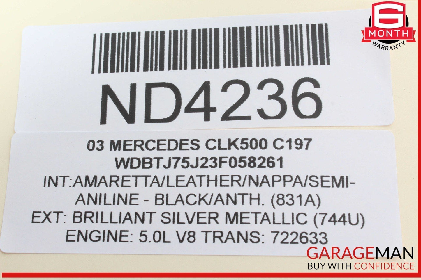 03-09 Mercedes W209 CLK500 Front Left Side Door Rear View Mirror / NO GLASS