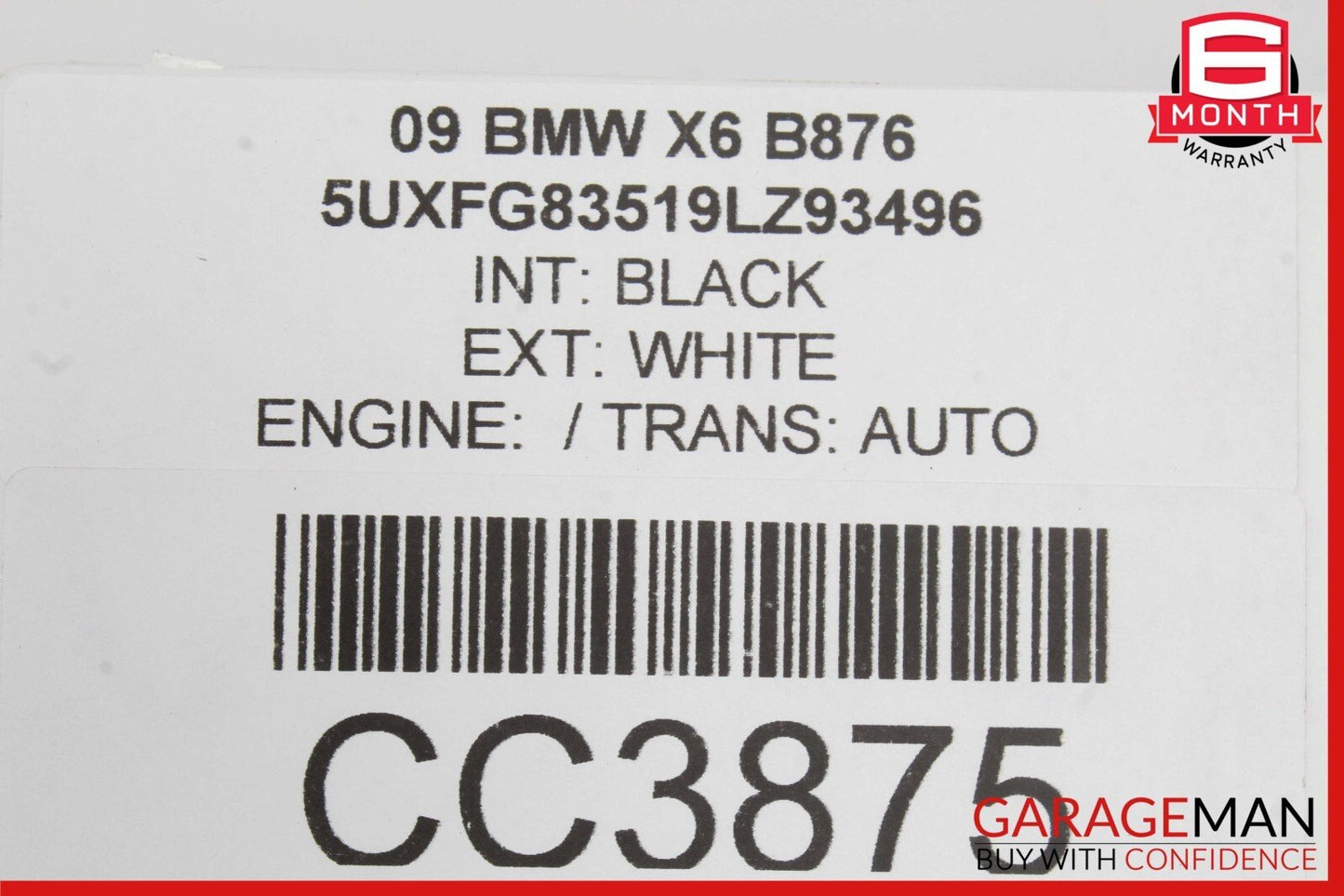 08-14 BMW X6 Left Driver Side Rocker Panel Skirt Molding Black OEM
