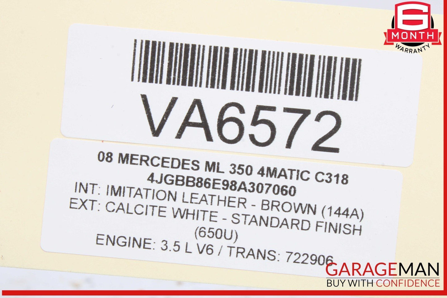 05-12 Mercedes W164 ML350 4MATIC Right Side Engine Camshaft Cam Shaft Exhaust