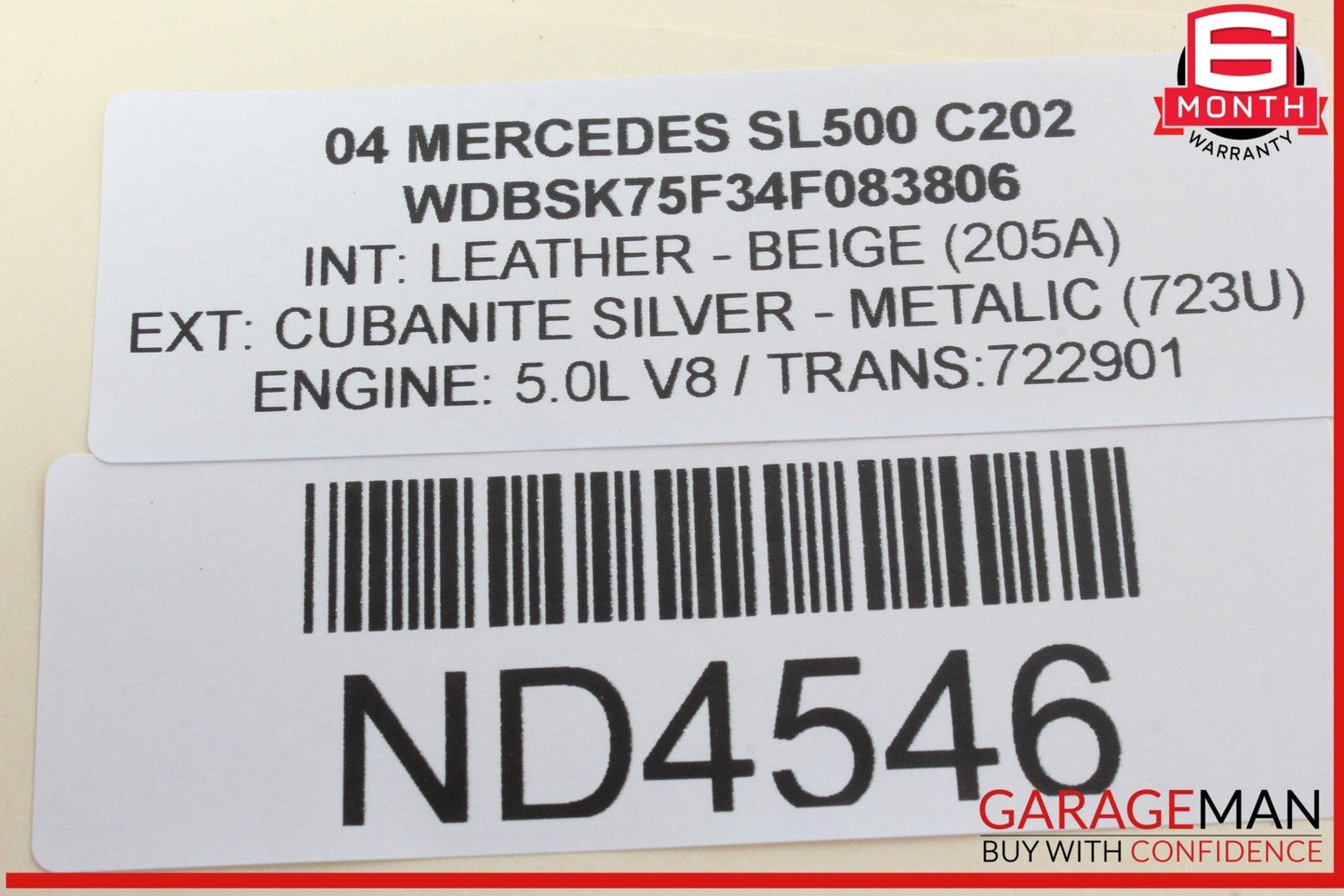 03-06 Mercedes R230 SL500 Steering Column Combination Switch Assembly OEM