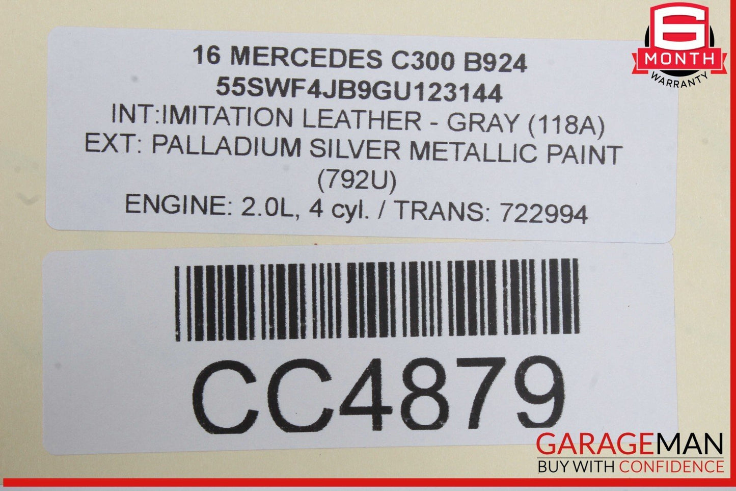 15-21 Mercedes W205 C300 C43 AMG Front Right Side Interior Door Panel Cover OEM