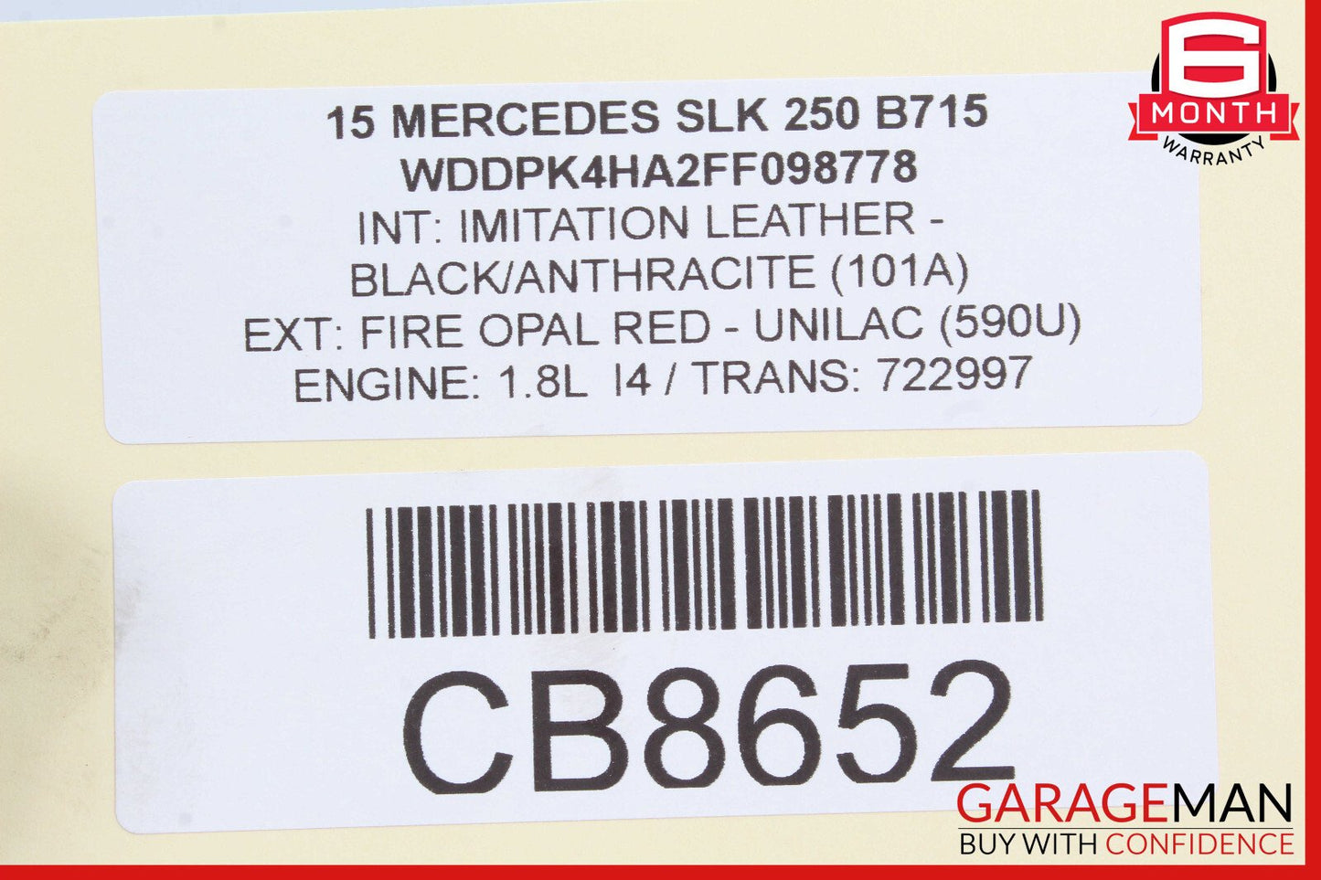 12-20 Mercedes R172 SLK250 SLC300 Left Driver Side Exterior Door Handle OEM
