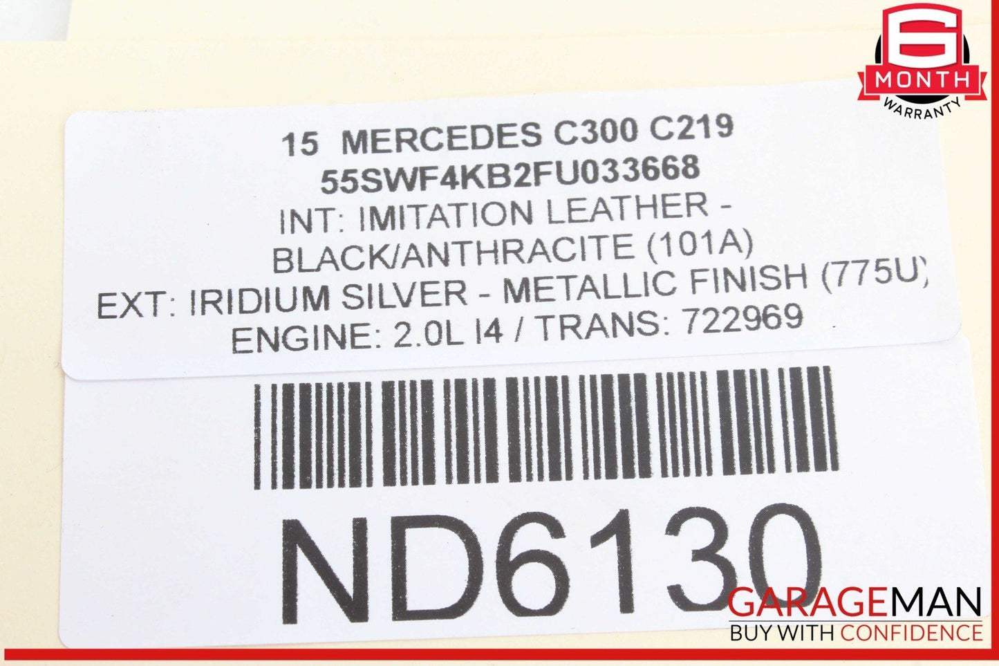 15-20 Mercedes W205 C300 Rear Left Side Exterior Door Handle Keyless Go OEM