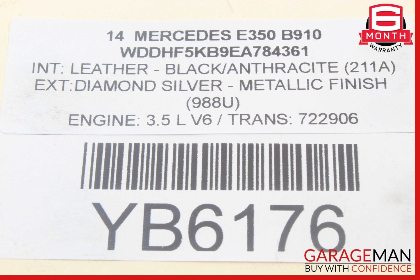 14-16 Mercedes W212 E350 3.5L V6 ECU ECM Engine Computer Control Module Unit OEM