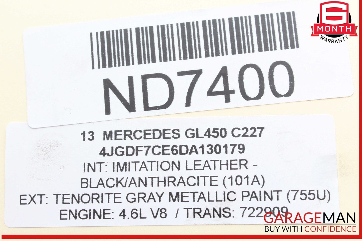 12-18 Mercedes X166 GL450 GL550 Front Right or Left Engine Timing Chain Plate