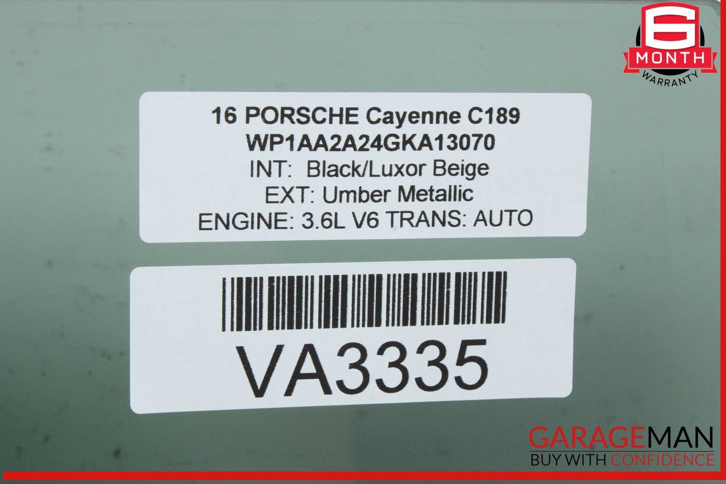 11-18 Porsche Cayenne 958 Rear Left Driver Side Door Window Glass OEM