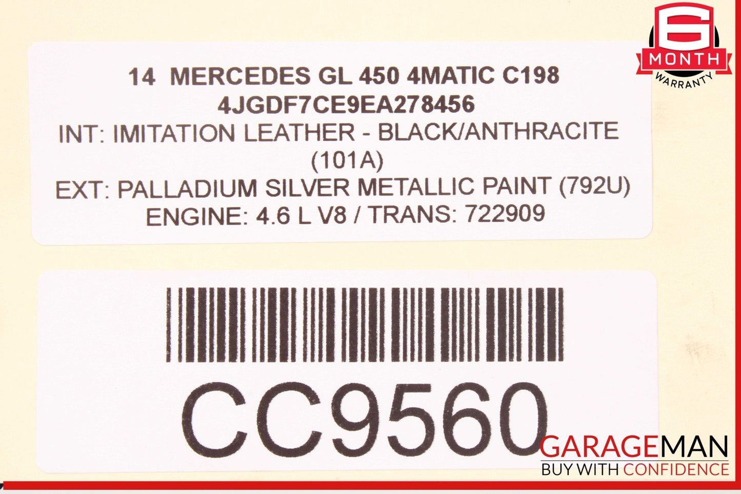 13-19 Mercedes X166 GL450 GLS450 Rear Left Bumper Holder Support Bracket OEM