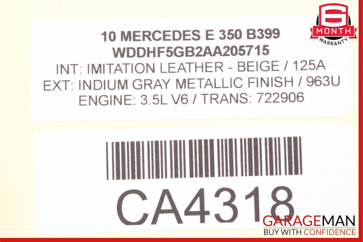 08-16 Mercedes W212 E350 E400 C300 Rear Right Door Window Regulator Motor Unit