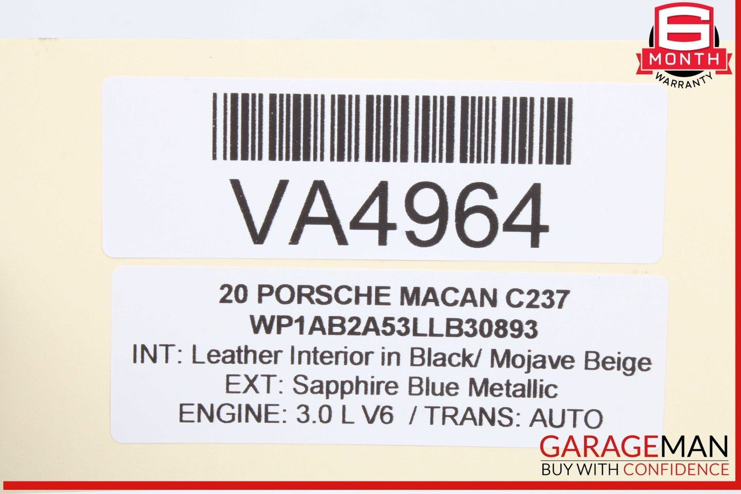 18-23 Porsche Macan 95B S4 S5 SQ5 3.0L Engine Left Side Exhaust Camshaft OEM
