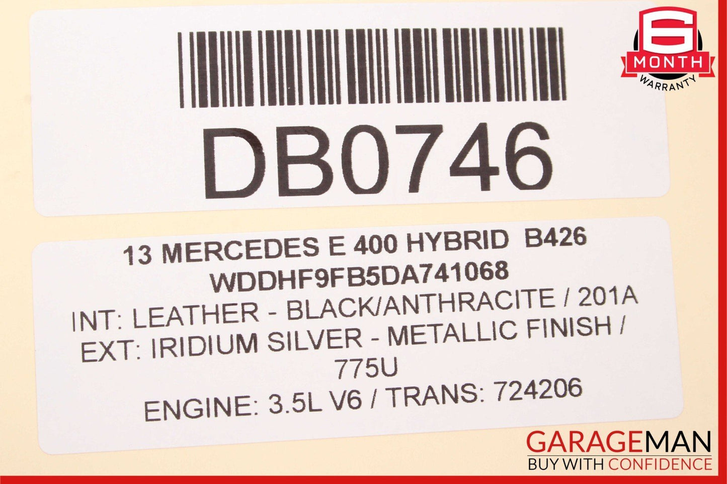 17-21 Mercedes W212 E400 Front Right Side Lower Buttom Seat Cushion Black OEM