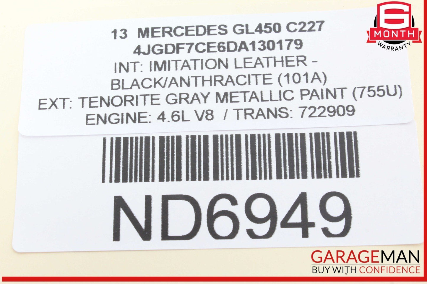 12-16 Mercedes X166 GL450 ML400 Sun Visor Sunvisor Left Driver Side OEM