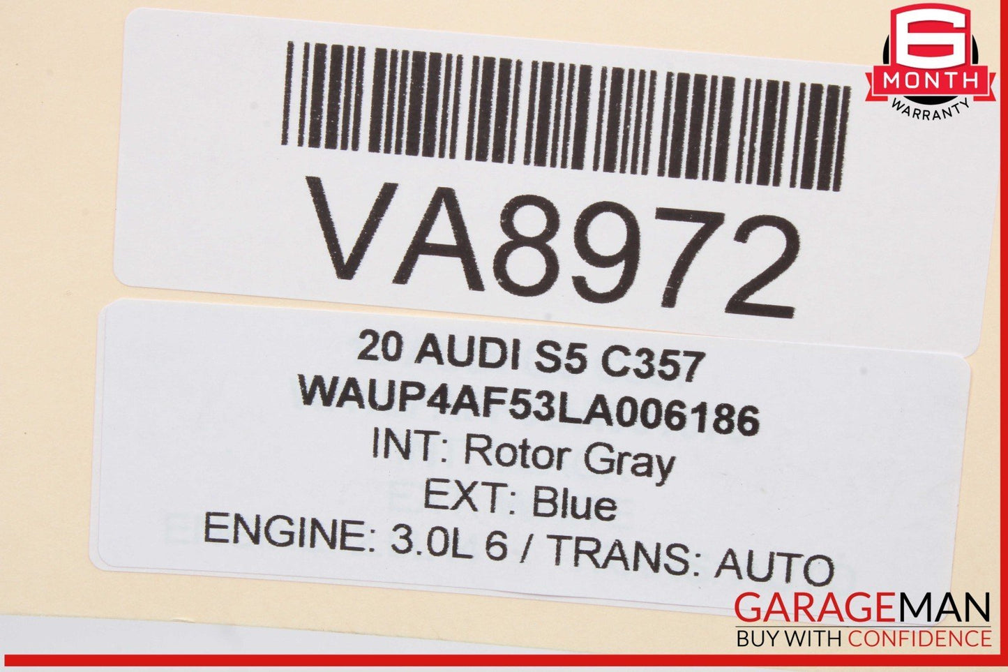 18-24 Audi S5 A5 A4 S4 SQ5 Left Driver Side Fuel Rail w/ Injectors OEM