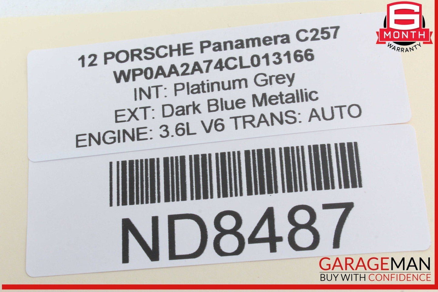 10-13 Porsche Panamera 970 Trunk Tailgate Release Open Handle w/ Camera OEM