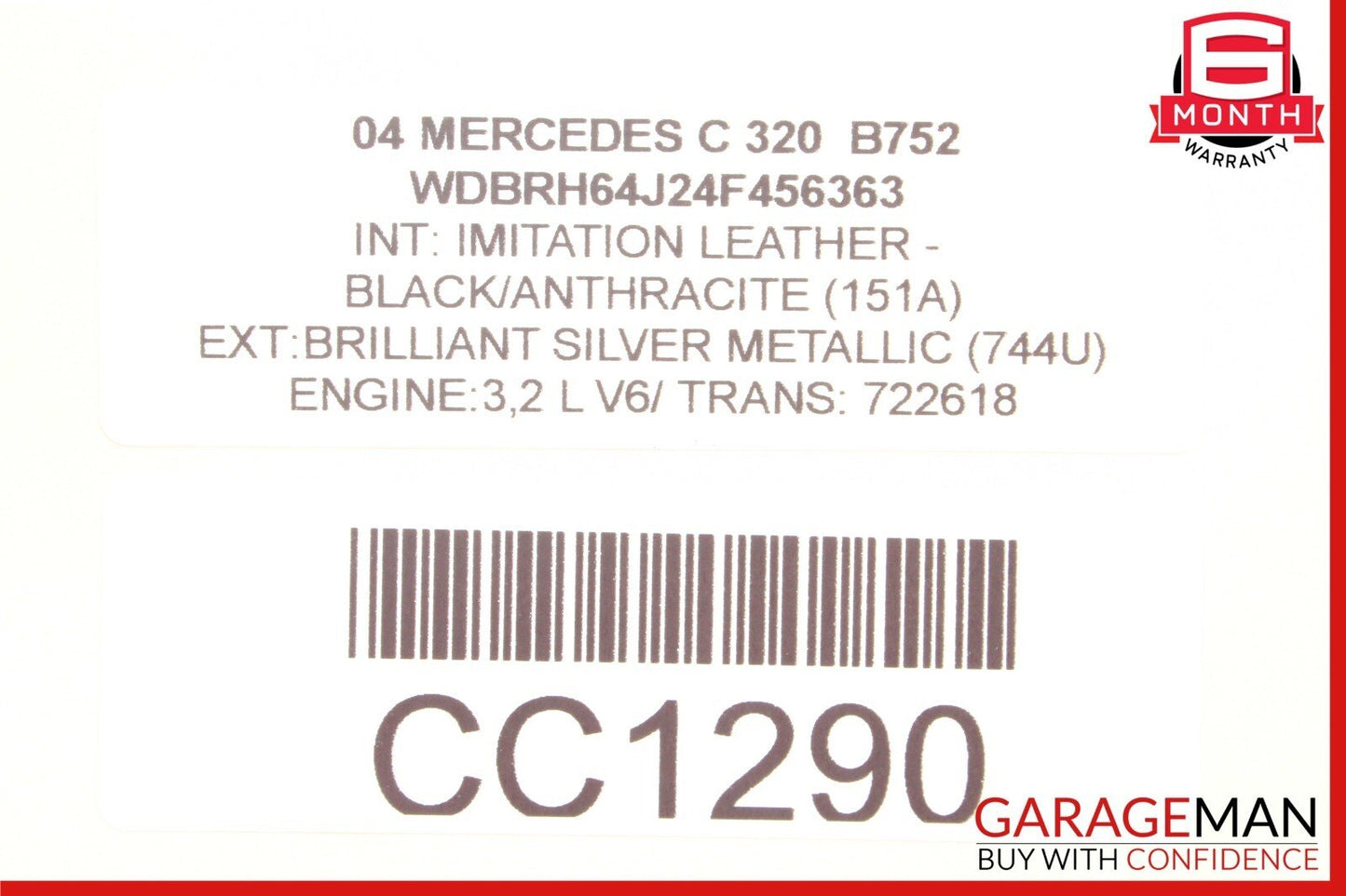 02-04 Mercedes W203 C320 C32 SLK32 AMG M112 Water Pump 1122010501 OEM