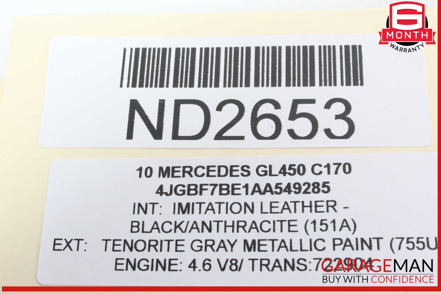 09-10 Mercedes X164 GL450 GL550 Right Side Rear View Door Mirror Glass OEM