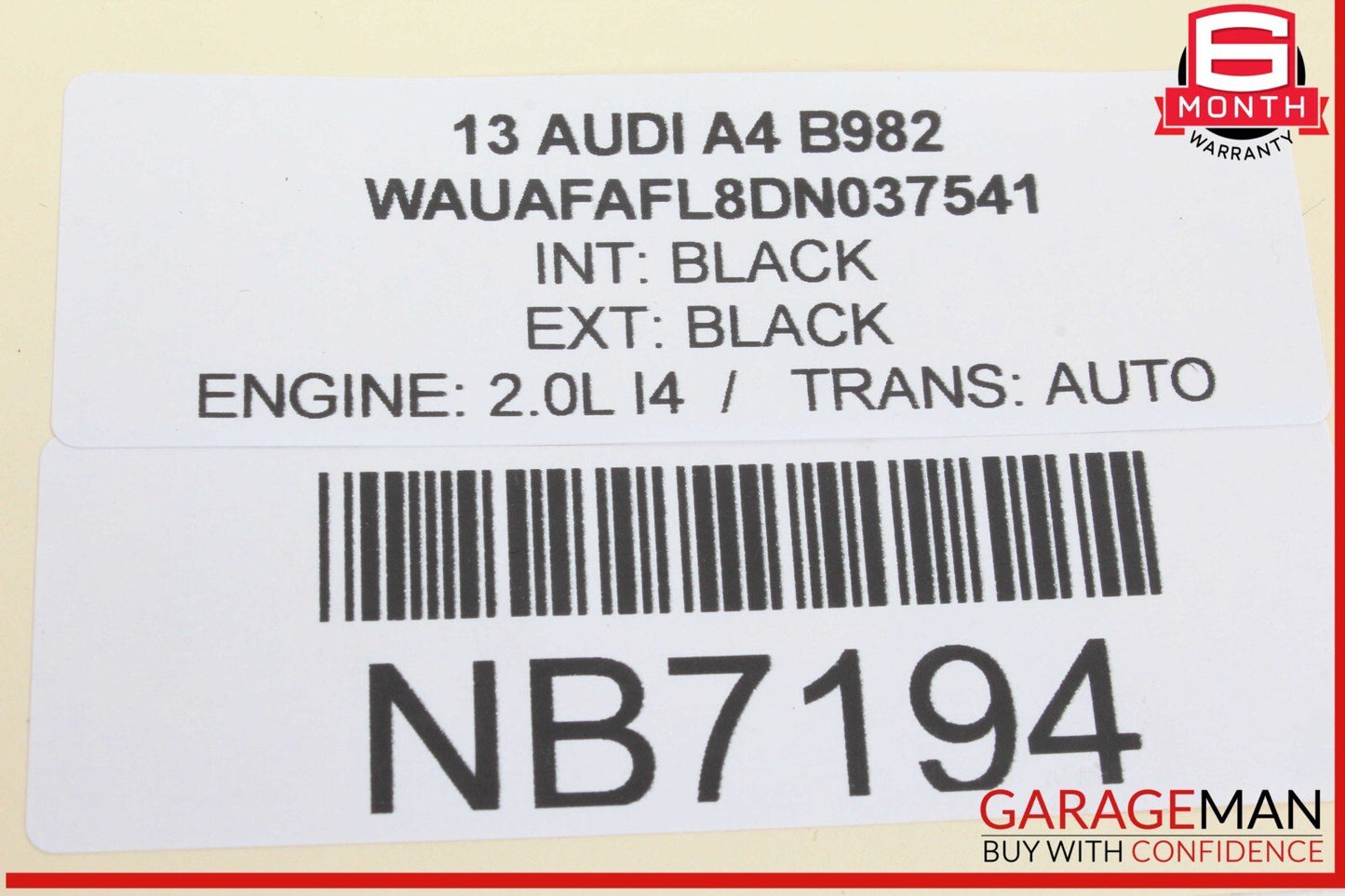 10-16 Audi A4 Front Right Passenger Side Door Rear View Mirror Black OEM