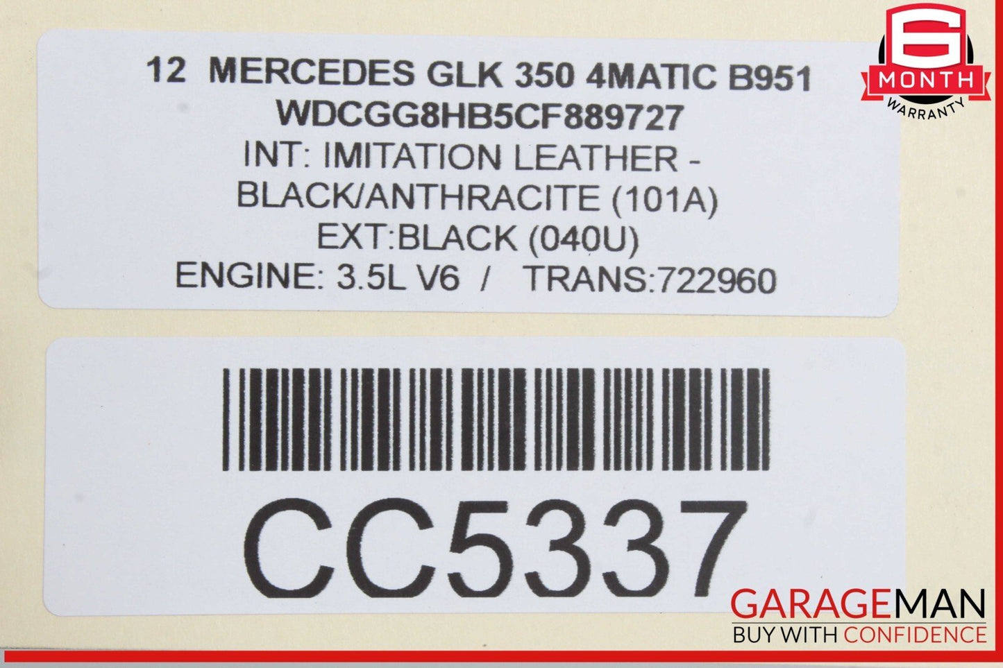 07-12 Mercedes X164 GL450 Front Right Passenger Side Wing Fender Panel Cover