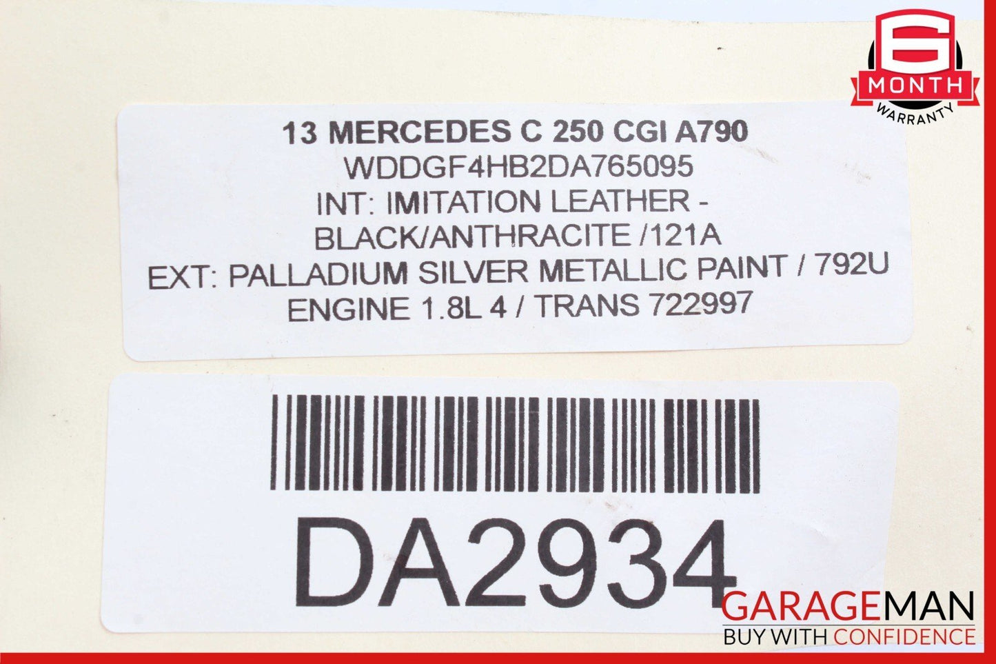 12-14 Mercedes W204 C250 C350 Front Left Side Exterior Door Handle Assy