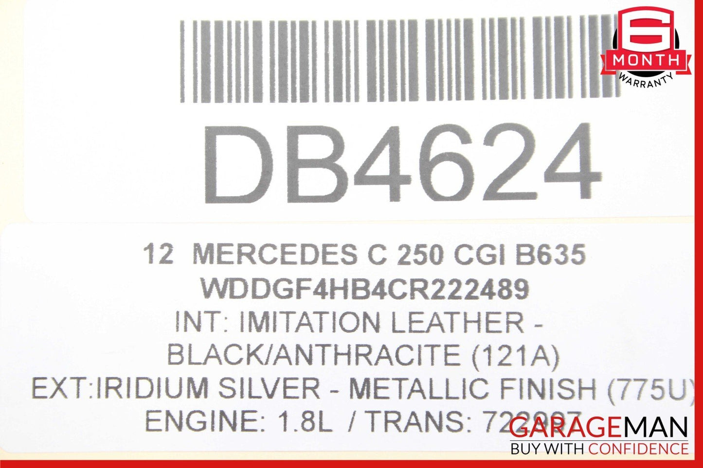 12-15 Mercedes W204 C250 SLK250 M271 Intercooler Air Radiator Inter Cooler