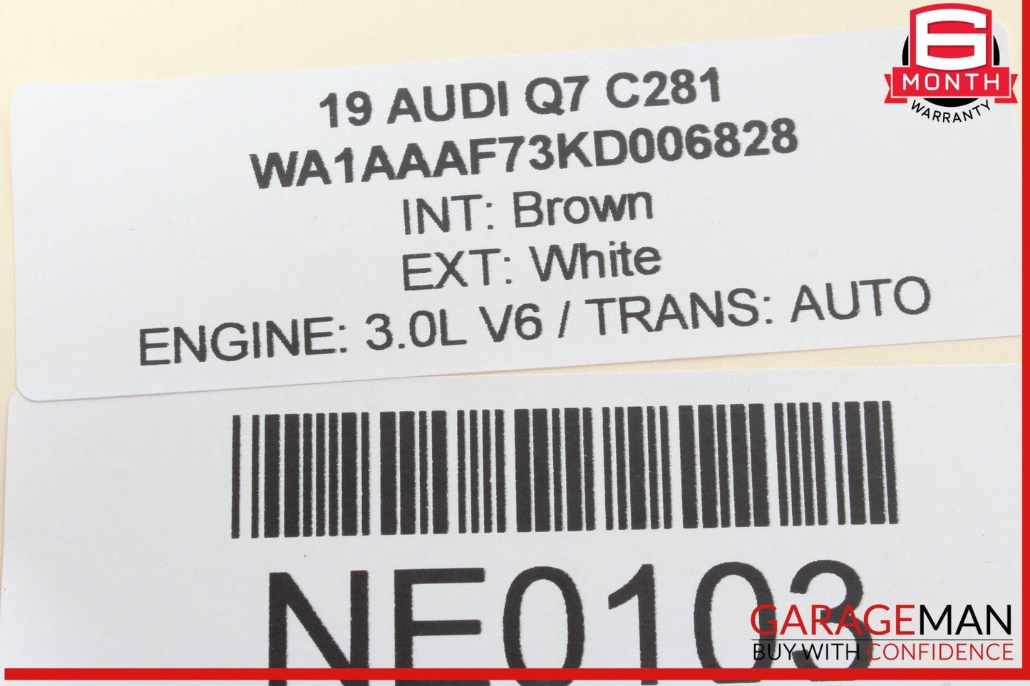 17-19 Audi Q7 Engine Start Stop Ignition Control Switch w/ Trim 4M1853241E OEM