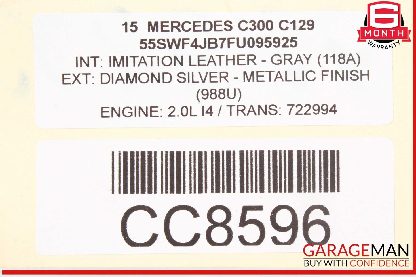 15-21 Mercedes W205 C300 RWD Front Stabilizer Sway Anti Roll Bar OEM