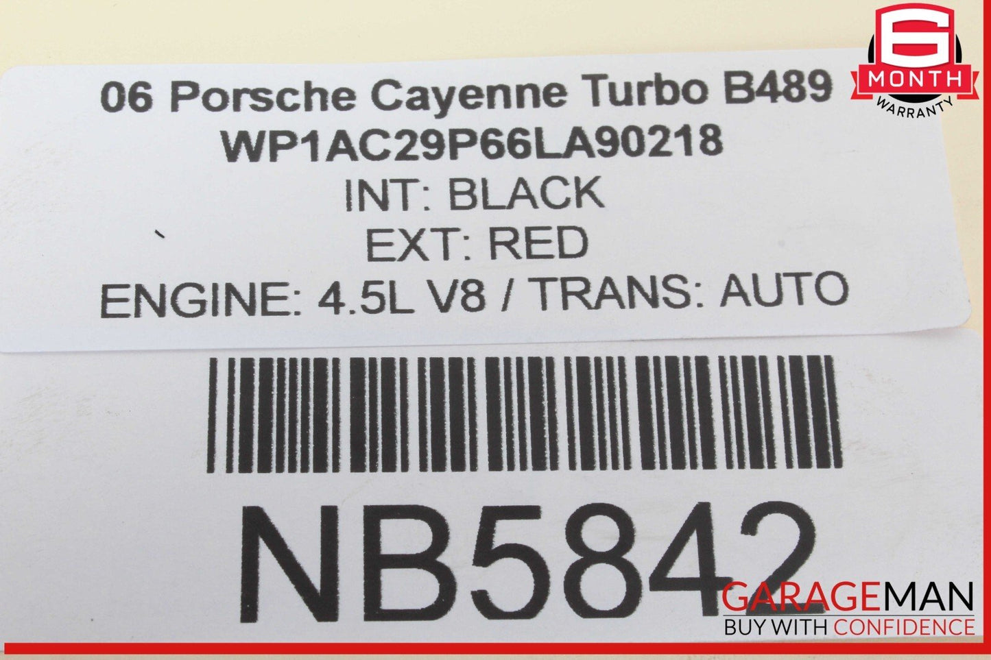 03-06 Porsche Cayenne Turbo 955 V8 Right Side Exhaust Manifold 94811111902 OEM