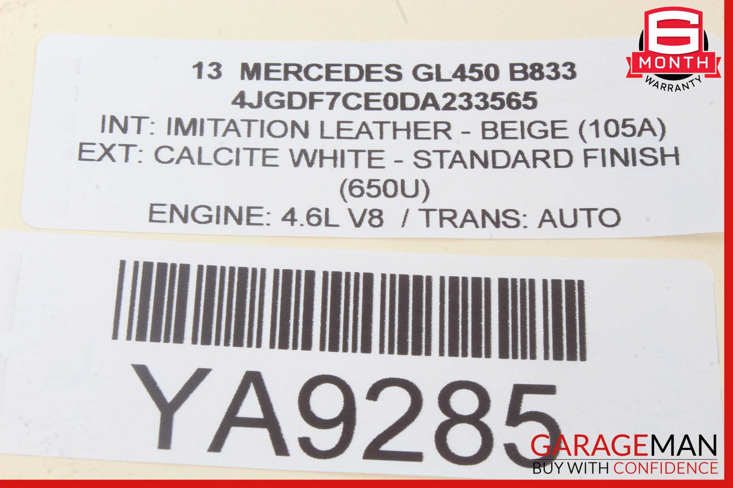 12-19 Mercedes X166 GL450 Rear 2nd Row Right Seatbelt Seat Belt Retractor OEM