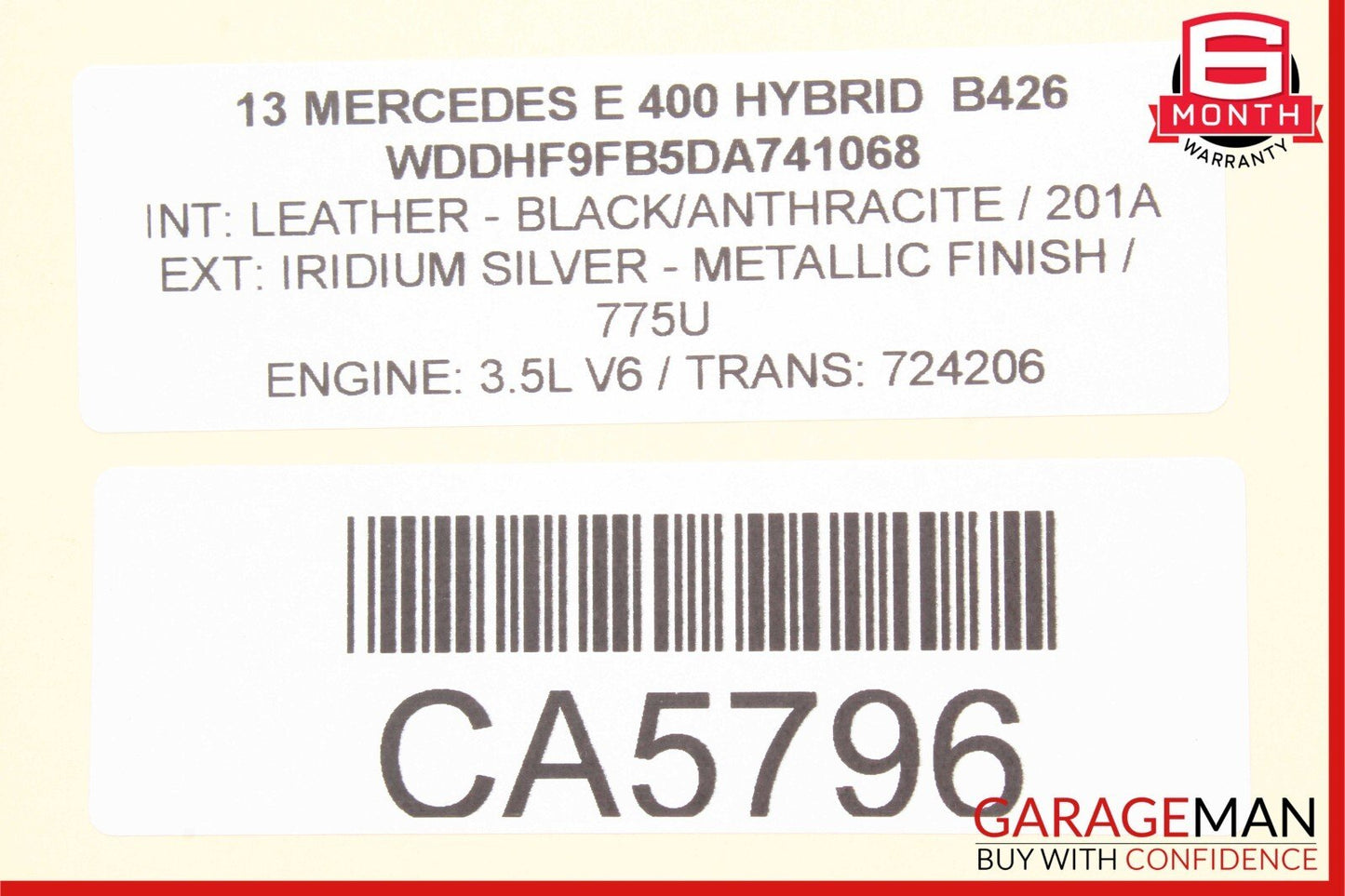 12-18 Mercedes W218 CLS550 E400 Front Left Side Exterior Door Handle Keyless Go