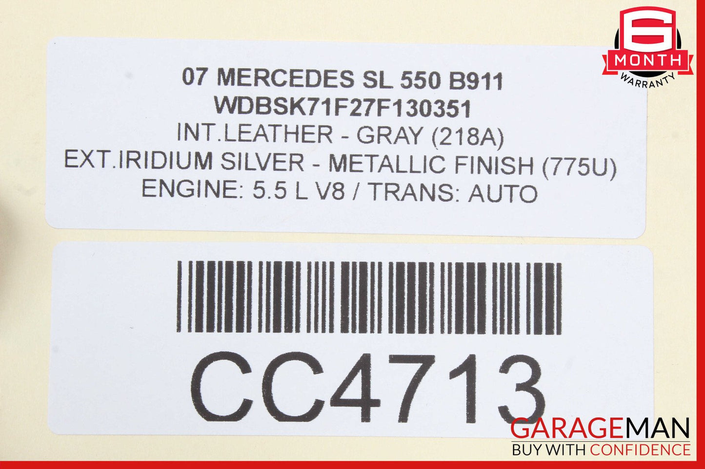 03-12 Mercedes R230 SL550 SL600 SL550 Front Engine Motor Subframe Sub Frame OEM